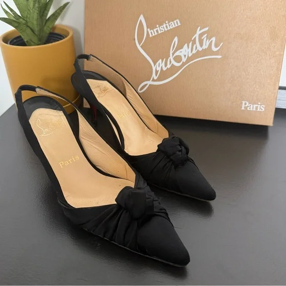 Christian Louboutin Shoes Christian Louboutin Black Satin
